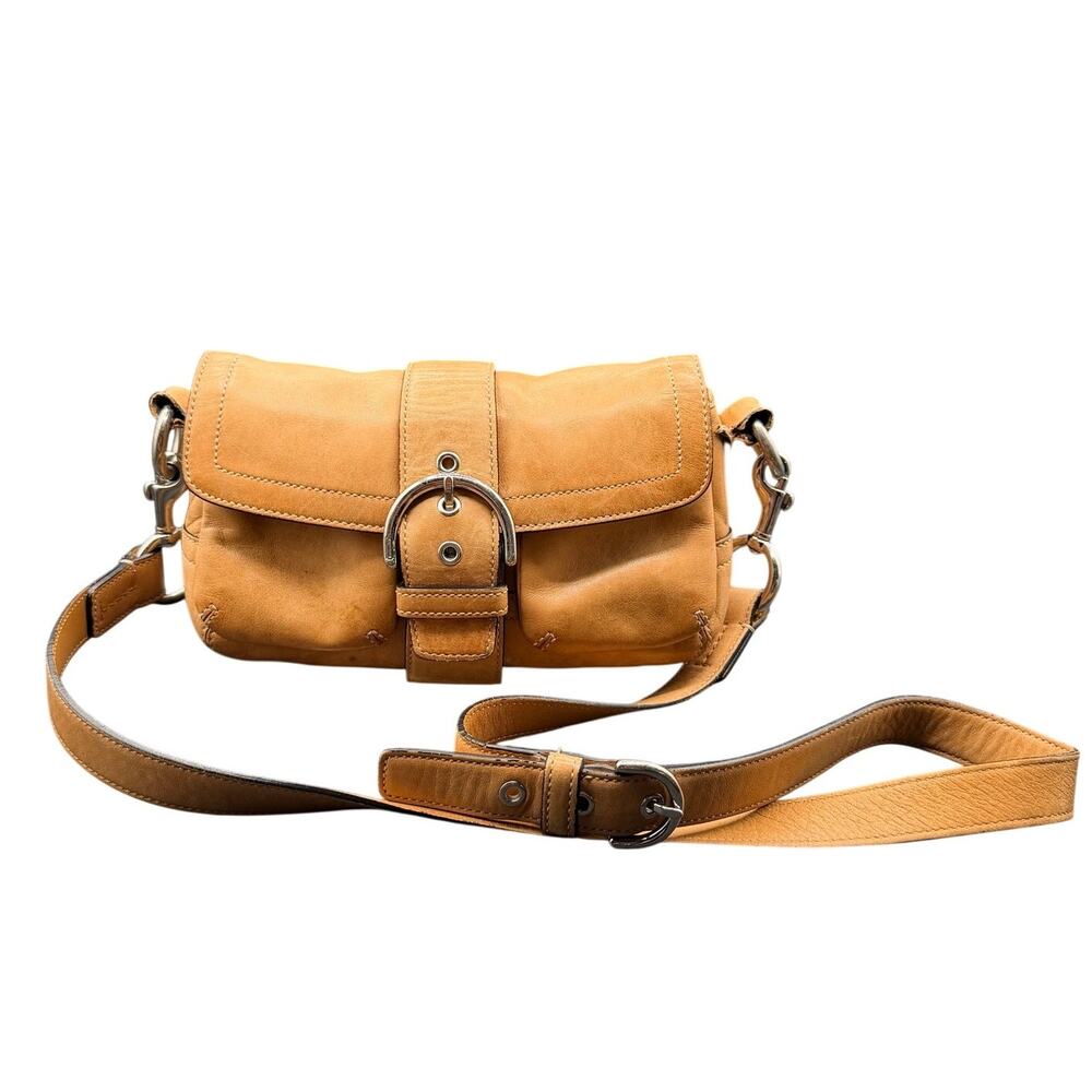 Rare Coach 3683 Soho Mini Camel Leather Crossbody Shoulder Bag Y2K K04S-3683